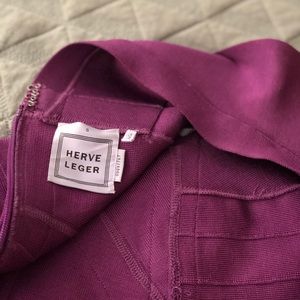 Gorgeous purple Herve Leger bandage dress.